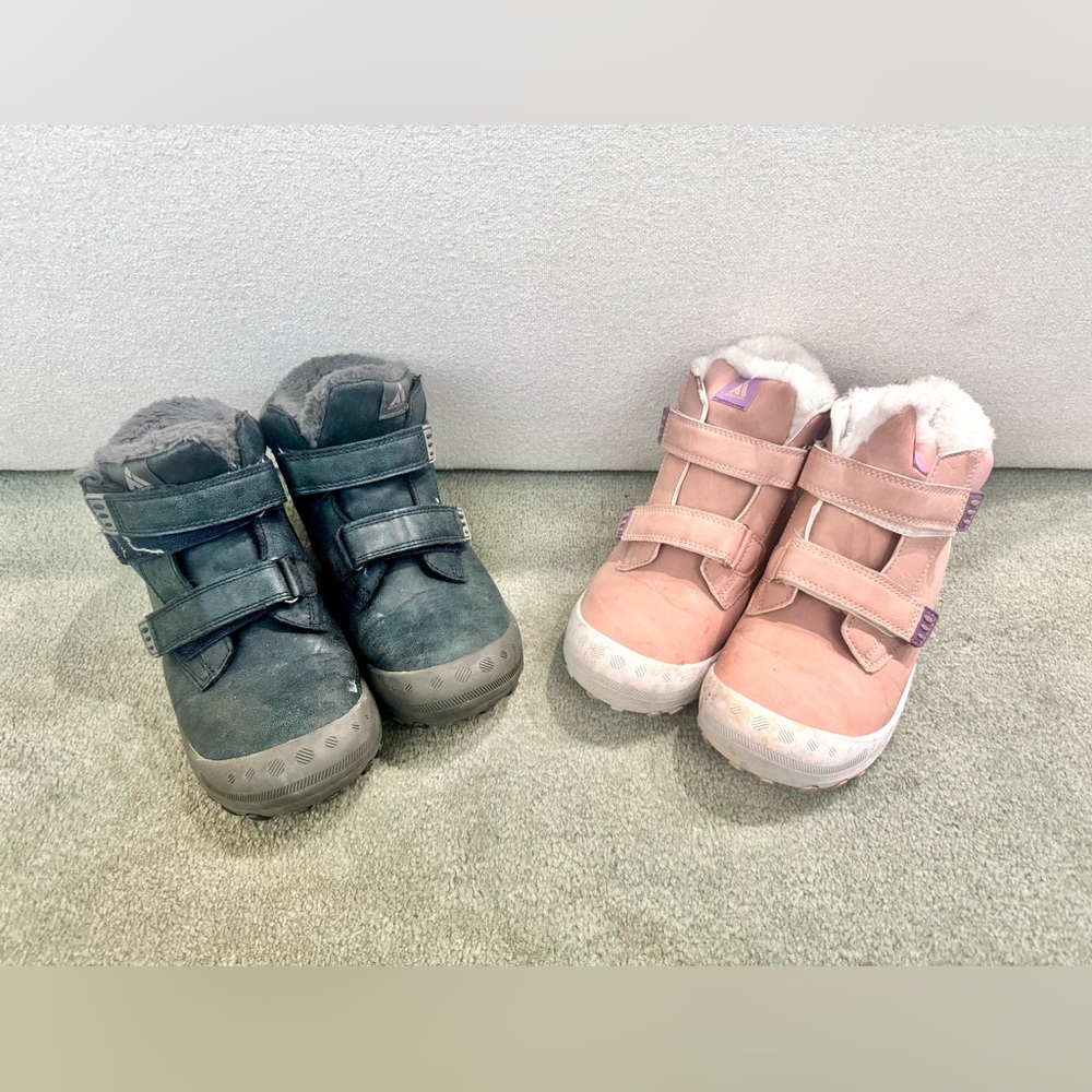 Mishansha Twin Kids' Hiking Snow Boots set of 2
